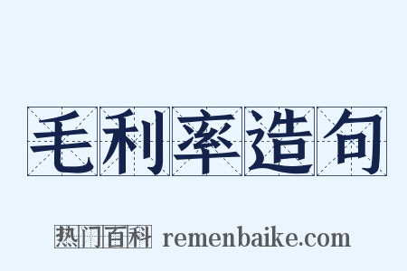 毛利率造句是什么意思的图片